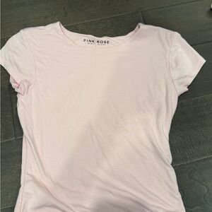 Pink Rose Light Pink Short Sleeve Tee